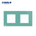 Rama priza dubla Livolo din sticla - imagine 3