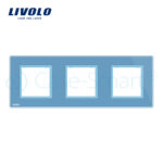 Rama priza tripla Livolo din sticla - imagine 3