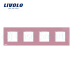 Rama priza cvadrupla Livolo din sticla - imagine 3