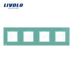 Rama priza cvadrupla Livolo din sticla - imagine 3