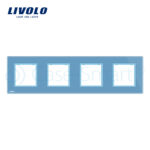 Rama priza cvadrupla Livolo din sticla - imagine 3