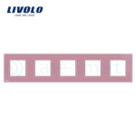 Rama cvintuplu din sticla Livolo - imagine 3