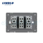 Modul priza tripla LIVOLO standard italian - imagine 3