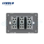 Modul priza tripla LIVOLO standard italian - imagine 3