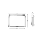 Capac de protectie rezistent la apa pentru prizele LIVOLO din sticla, Italian, 3M - imagine 3