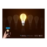 Bec inteligent LED Wireless Homeflow B-5008, B22, 5.5W (40W), 500lm, dimabil, filament, lumina calda, Control de pe telefonul mobil - Resigilat - imagine 3