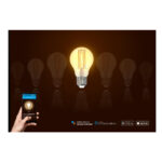 Bec inteligent LED Wireless Homeflow B-5009, E27, 5.5W (40W), 500lm, dimabil, filament, lumina calda, Control de pe telefonul mobil - imagine 3