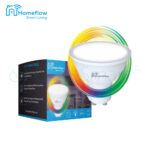 Bec inteligent LED Wireless Homeflow B-5001, GU10, 5W (35W), 300lm, RGB, dimabil, Control de pe telefonul mobil - imagine 3
