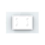 Intrerupator cvadruplu cap scara / cap cruce wireless cu touch Livolo cu rama din sticla, standard Italian - Serie noua - imagine 3