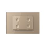 Intrerupator cvadruplu cap scara / cap cruce cu touch Livolo cu rama din sticla, standard Italian - Serie noua - imagine 3