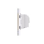 Intrerupator Dublu Cap Scara + Priza cu Rama din Sticla LUXION, Standard Italian, 4M - imagine 3