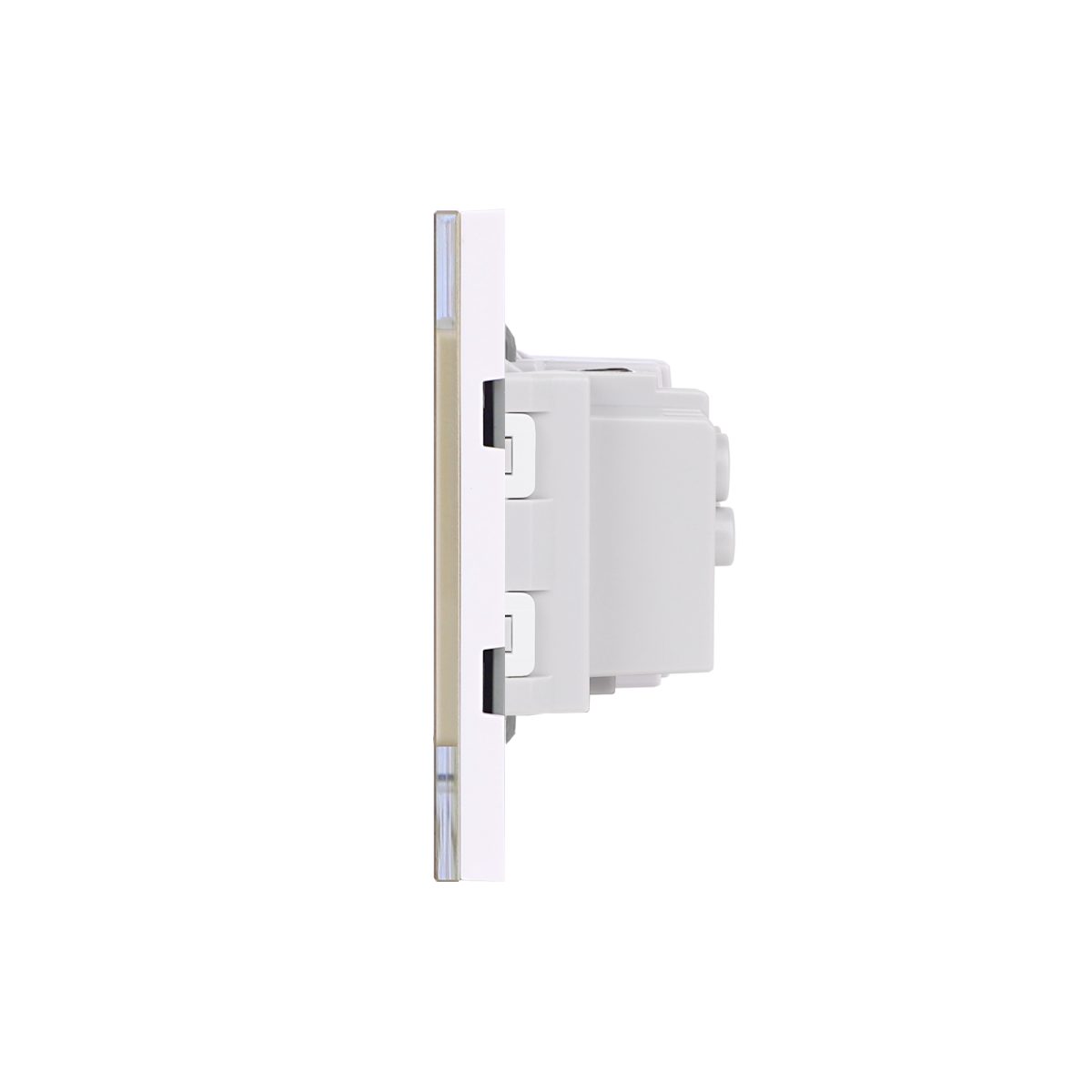 Intrerupator Dublu + Priza cu Rama din Sticla LUXION, Standard Italian, 3M - imagine 3