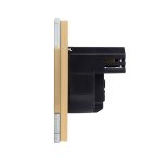 Priza Simpla + USB-A + USB-C LUXION cu Rama din Sticla - imagine 3