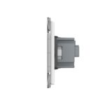 Priza dubla Livolo cu rama din sticla 4M, standard Italian, Serie noua - imagine 3