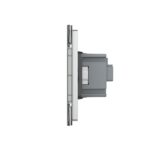 Priza dubla Livolo cu rama din sticla 4M, standard Italian, Serie noua - imagine 3