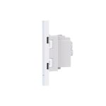 Priza Dubla cu Rama din Sticla LUXION, Standard Italian, 4M - imagine 3