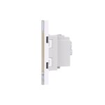 Priza Dubla cu Rama din Sticla LUXION, Standard Italian, 4M - imagine 3