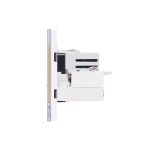 Priza Schuko + Ingusta + Dubla USB + TV + Internet cu Rama Din Sticla LUXION, Standard Italian, 6M - imagine 3