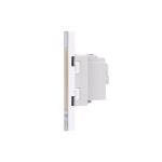 Priza Simpla si 1 Tasta Falsa cu Rama din Sticla LUXION, Standard Italian, 3M - imagine 3