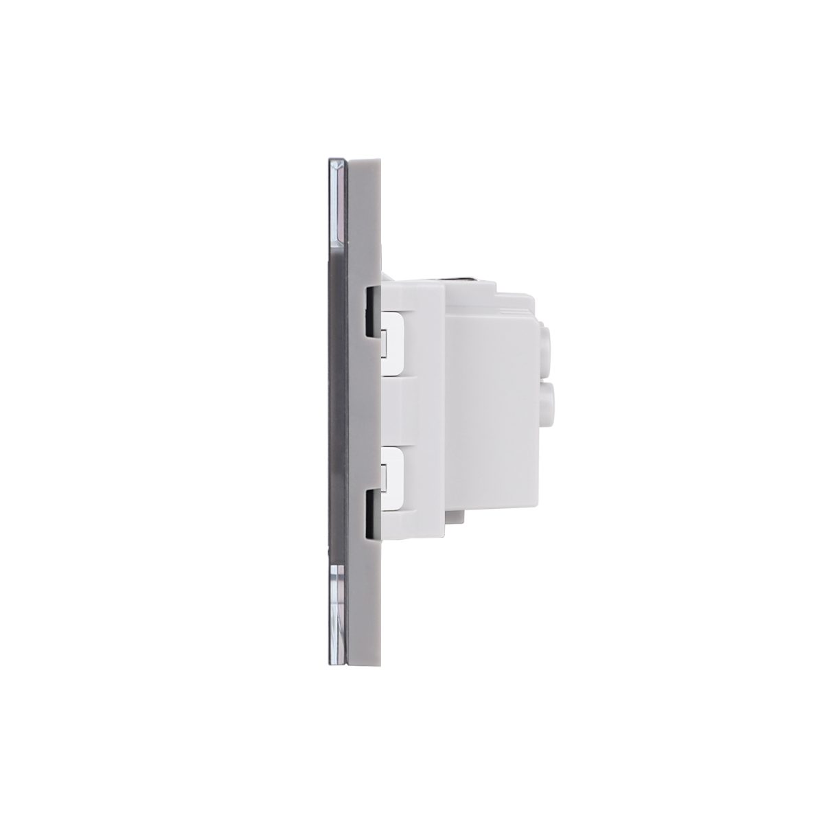 Priza Simpla si 1 Tasta Falsa cu Rama din Sticla LUXION, Standard Italian, 3M - imagine 3