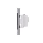 Priza Simpla si 1 Tasta Falsa cu Rama din Sticla LUXION, Standard Italian, 3M - imagine 3