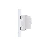 Priza Tripla cu Rama din Sticla LUXION, Standard Italian, 6M - imagine 3