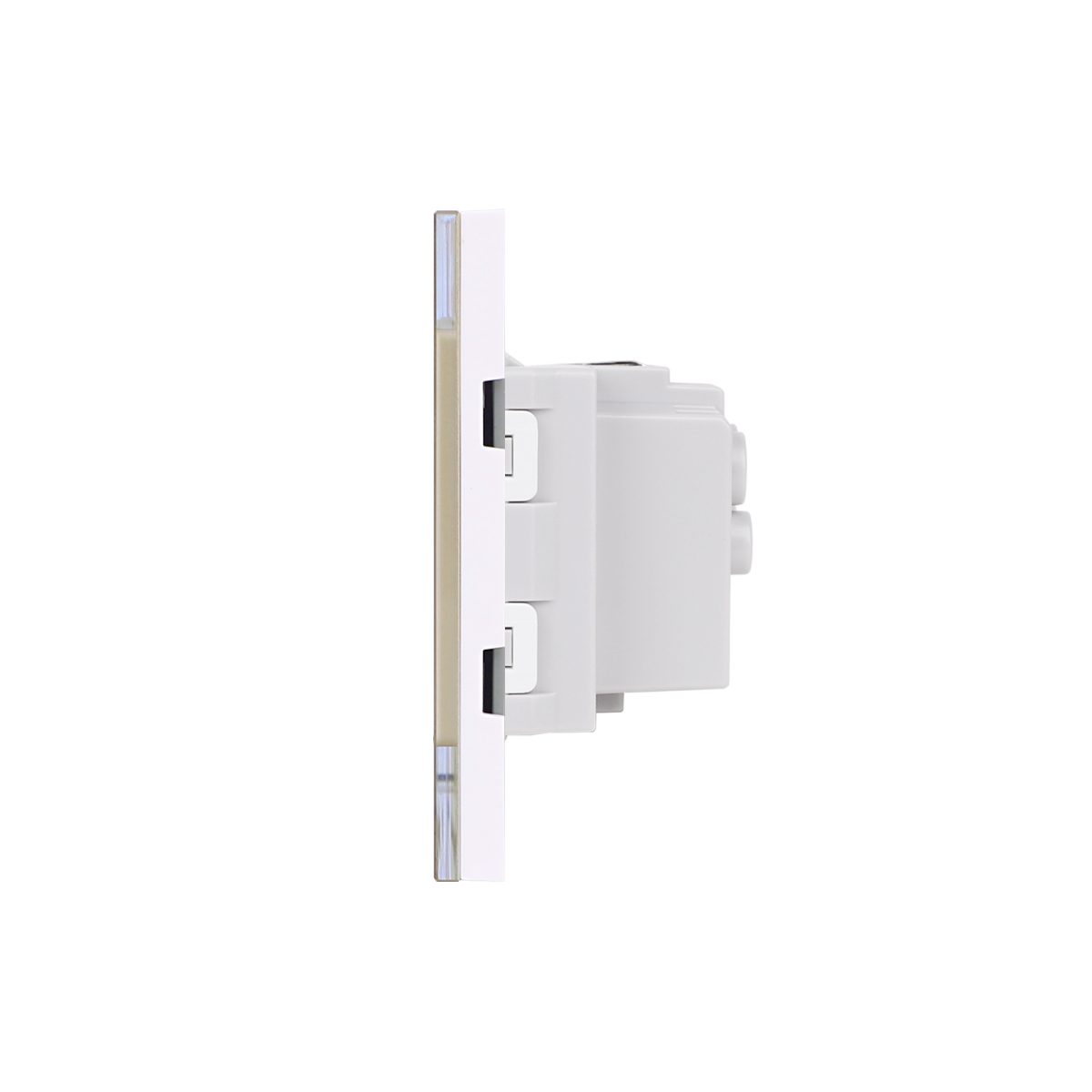 Priza Tripla cu Rama din Sticla LUXION, Standard Italian, 6M - imagine 3