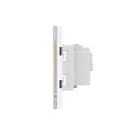 Priza Tripla cu Rama din Sticla LUXION, Standard Italian, 6M - imagine 3