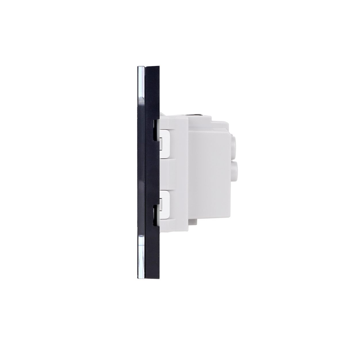 Priza Tripla cu Rama din Sticla LUXION, Standard Italian, 6M - imagine 3