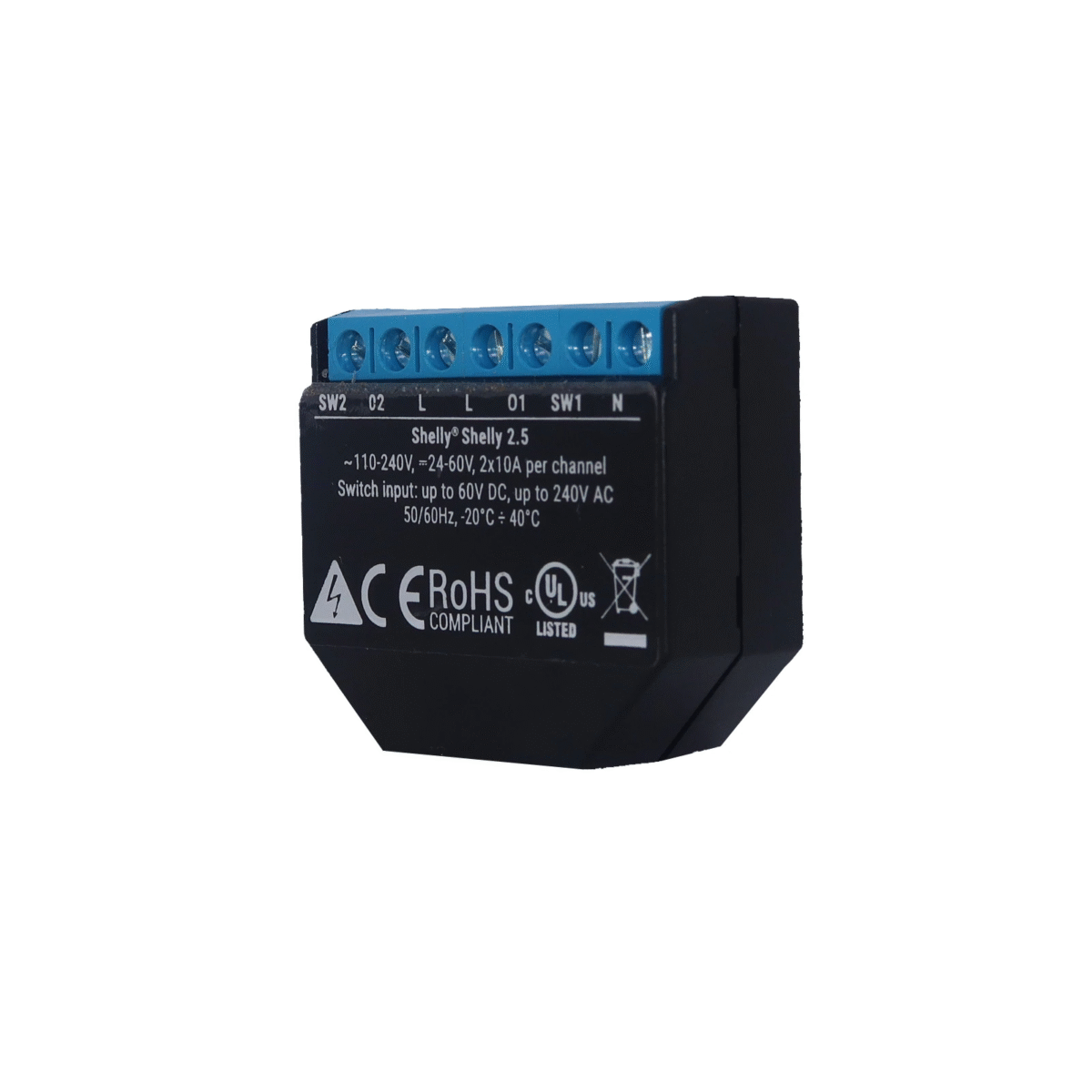 Releu inteligent pentru automatizari Shelly 2.5, Wi-Fi, 20 A, Control aplicatie, Compatibil cu Amazon Alexa si Google Assistant - imagine 3