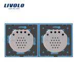 Intrerupator simplu + dublu cu touch Livolo din sticla - imagine 2
