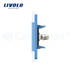 Priza simpla TV Livolo cu rama din sticla - imagine 3