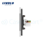 Priza dubla internet Livolo cu rama din sticla - imagine 3