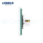 Priza dubla internet Livolo cu rama din sticla - imagine 2