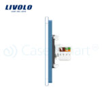 Priza dubla internet Livolo cu rama din sticla - imagine 2