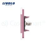 Priza dubla TV Livolo cu rama din sticla - imagine 3