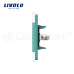 Priza dubla TV Livolo cu rama din sticla - imagine 3