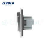 Priza dubla Livolo cu rama din sticla si capac de protectie rezistent la apa - imagine 3