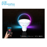 Bec inteligent LED Wireless Homeflow B-5001, GU10, 5W (35W), 300lm, RGB, dimabil, Control de pe telefonul mobil - imagine 4