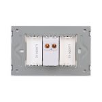 Intrerupator cu Revenire (Sonerie) Mecanic 1M si 2 Taste False LUXION cu Rama din Sticla, Standard Italian, 3M - imagine 4