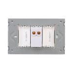 Intrerupator cu Revenire (Sonerie) Mecanic 1M si 2 Taste False LUXION cu Rama din Sticla, Standard Italian, 3M - imagine 4