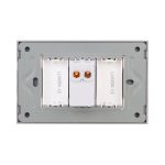 Intrerupator cu Revenire (Sonerie) Mecanic 1M si 2 Taste False LUXION cu Rama din Sticla, Standard Italian, 3M - imagine 4