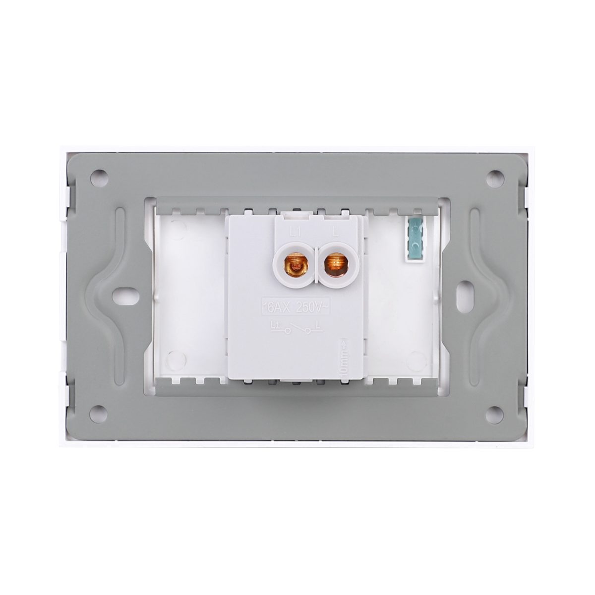 Intrerupator cu Revenire (Sonerie) Mecanic LUXION cu Rama din Sticla, Standard Italian, 3M - imagine 4