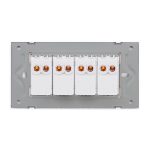 Intrerupator Cvadruplu Mecanic LUXION cu Rama din Sticla, Standard Italian, 4M - imagine 4