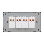 Intrerupator Cvadruplu Mecanic LUXION cu Rama din Sticla, Standard Italian, 4M - imagine 4