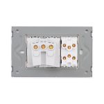 Intrerupator Dublu Cap Scara + Priza cu Rama din Sticla LUXION, Standard Italian, 3M - imagine 4