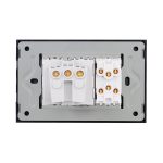 Intrerupator Dublu Cap Scara + Priza cu Rama din Sticla LUXION, Standard Italian, 3M - imagine 4