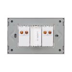 Intrerupator Dublu Mecanic LUXION cu Rama din Sticla, Standard Italian, 3M - imagine 4