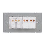 Intrerupator Dublu + Priza cu Rama din Sticla LUXION, Standard Italian, 4M - imagine 4