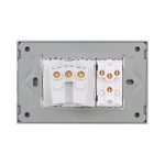 Intrerupator Dublu + Priza cu Rama din Sticla LUXION, Standard Italian, 3M - imagine 4